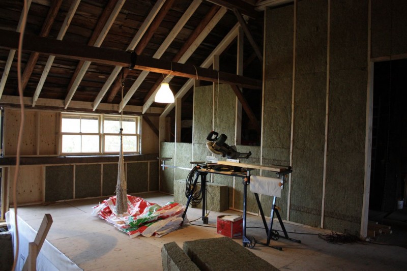 First-insulation-in-barn